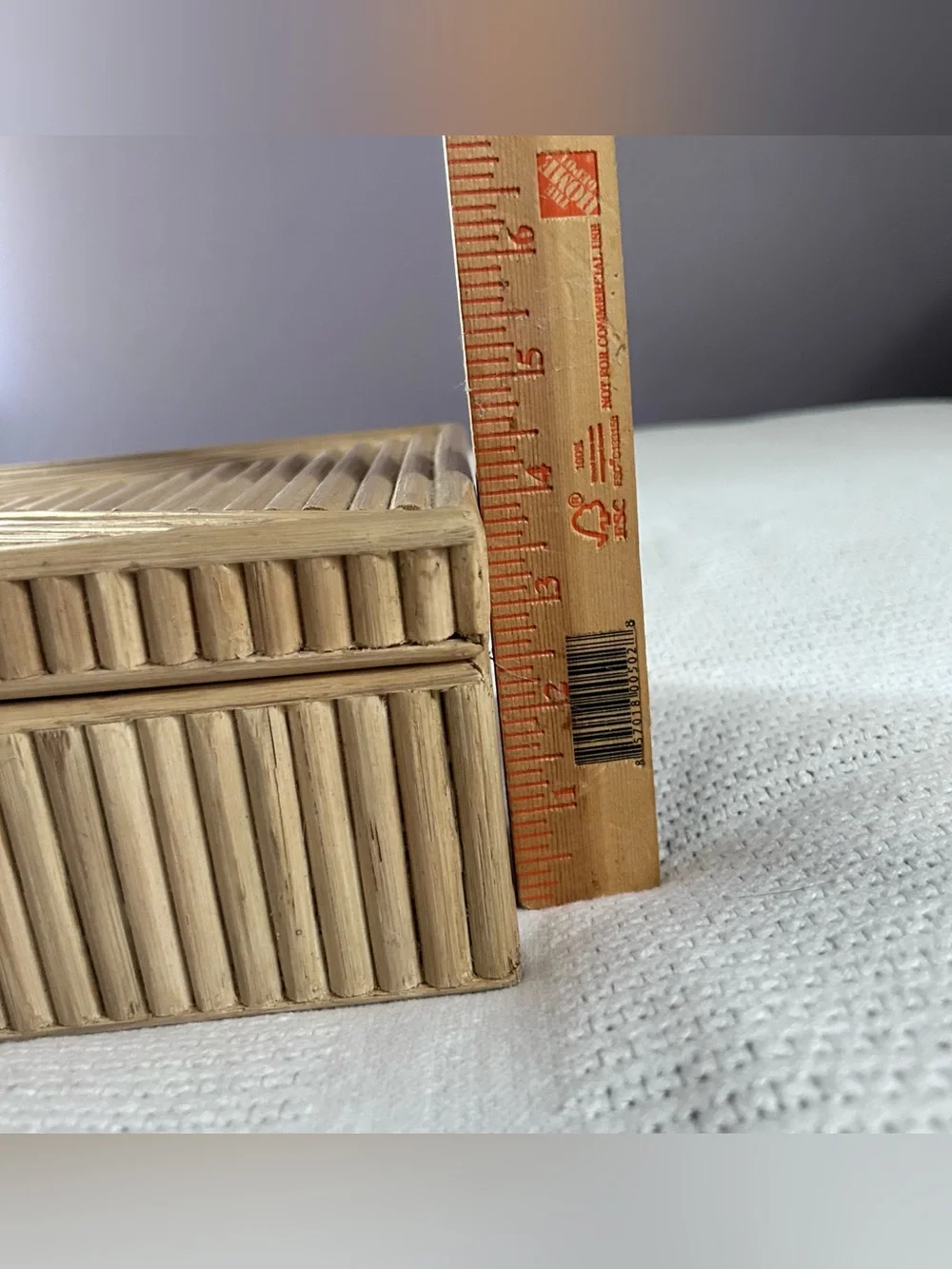 Williams Sonoma Pencil Reed Trinket Box Split Bamboo